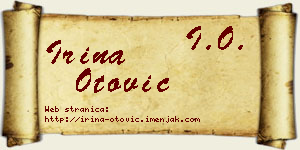 Irina Otović vizit kartica